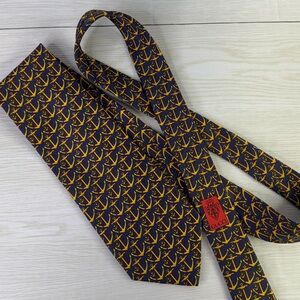 Gucci silk tie anchors nautica